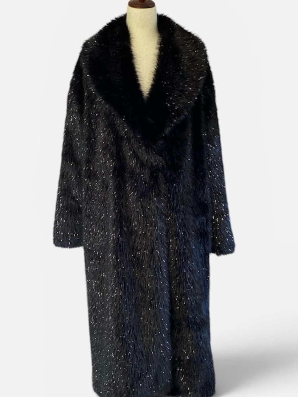 Pretty Little Thing Sparkly Faux Fur Coat
